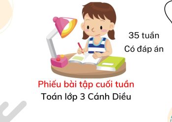 Phiếu bài tập cuối tuần Toán lớp 3 Cánh Diều có đáp án
