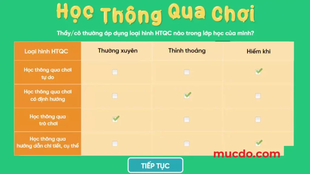 Đáp án module học thông qua chơi 2 đáp án mô đun học thông qua chơi